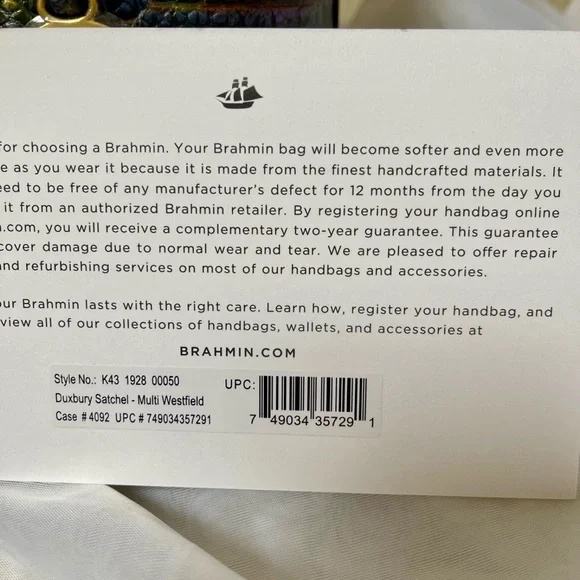 Brahmin Multi Westfield Crocodile Iridescent Leather Women's Crossbody Bag NWT - Picture 5 of 6